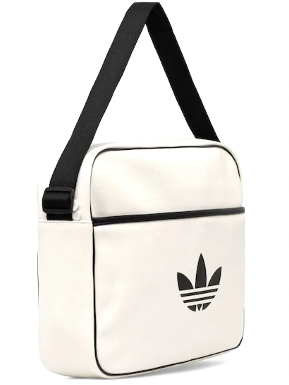 Adidas Originals Airliner White Crossbody Messenger Bag with Black Trefoil Logo - Picture 4 of 8